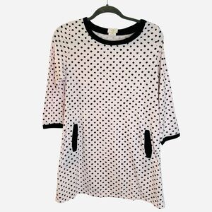 Kate Spade Nightgown “Dream A Little Dream” Black and White Polka Dot Size M